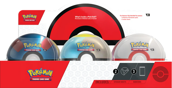 PRE-ORDER: Pokemon: Poke Ball Tin - Winter 2024 - Set of 6 (Sealed)