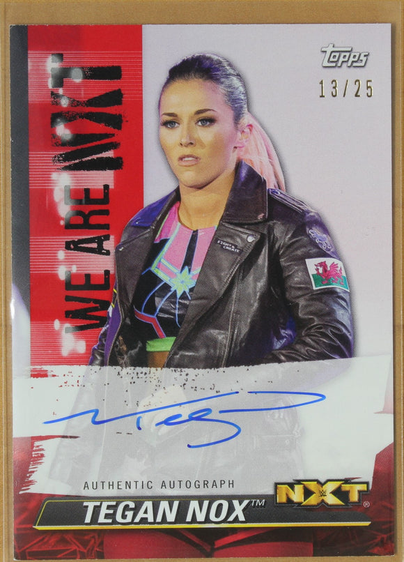 2021 - Topps - WWE NXT - Tegan Nox Autograph - Red (13/25)