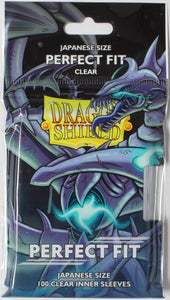 Dragon Shield: Perfect Fit Japanese Size Clear Inner Sleeves - (100) (Sealed)