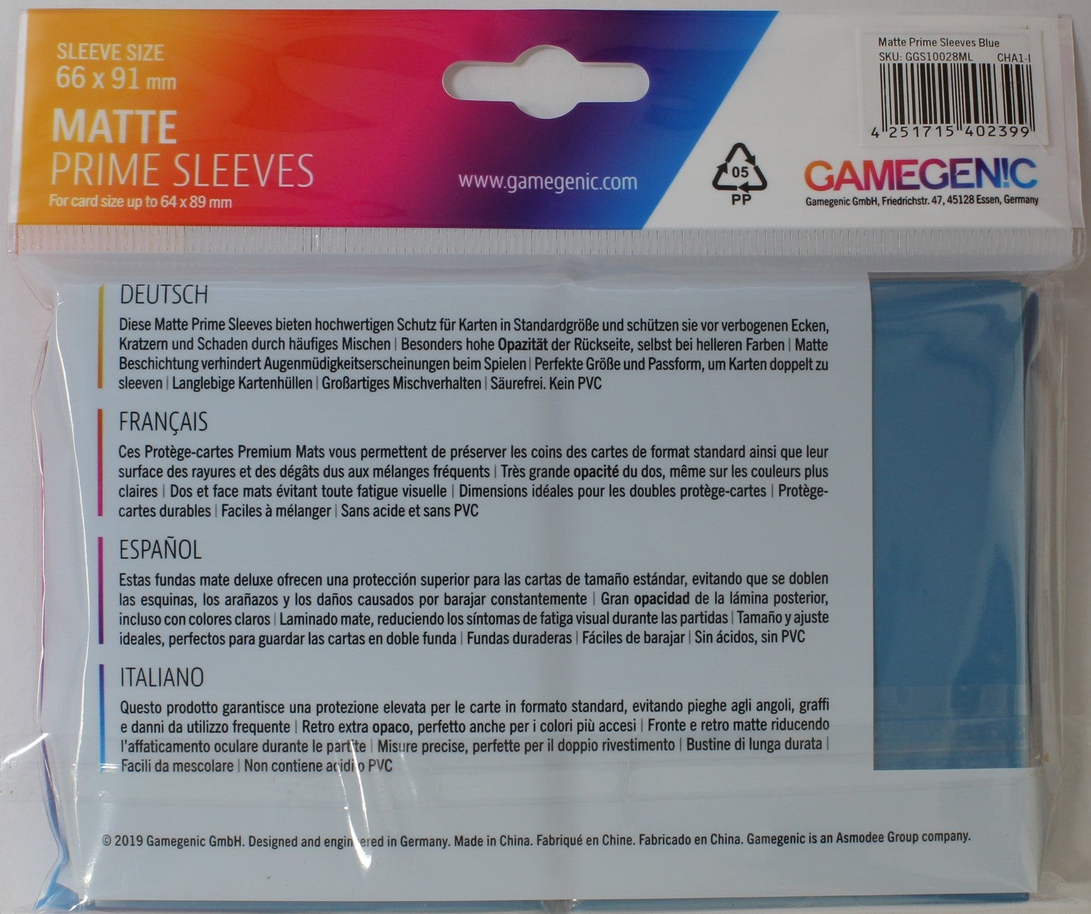 Gamegenic: Matte Prime Sleeves