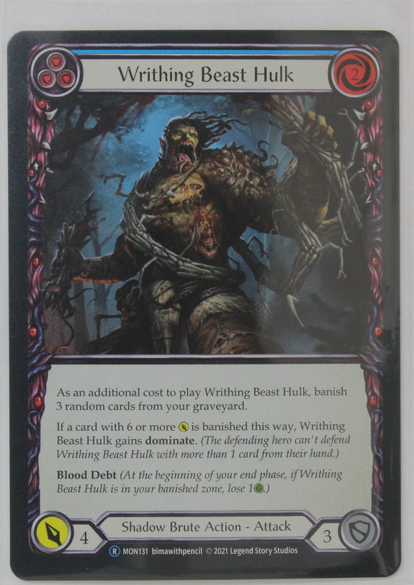 Writhing Beast Hulk (Blue) - MON131 - Unlimited Rainbow Foil