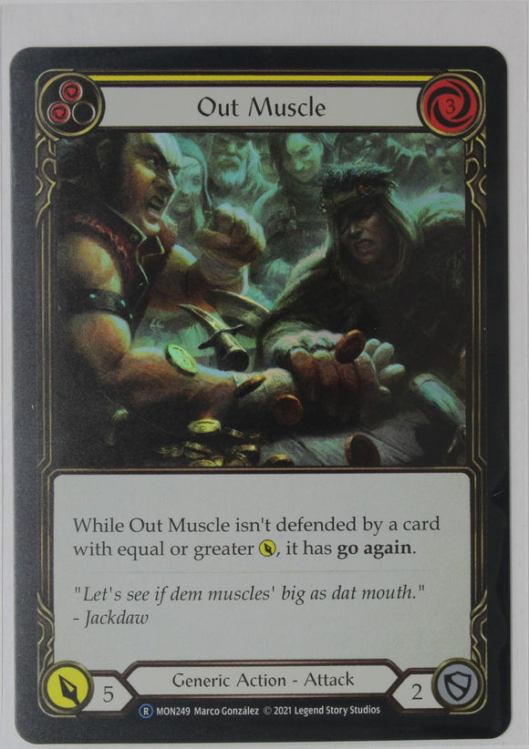 Out Muscle (Yellow) - MON249 - Unlimited Rainbow Foil