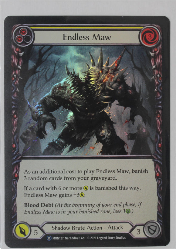 Endless Maw (Yellow) - MON127 - Unlimited Rainbow Foil
