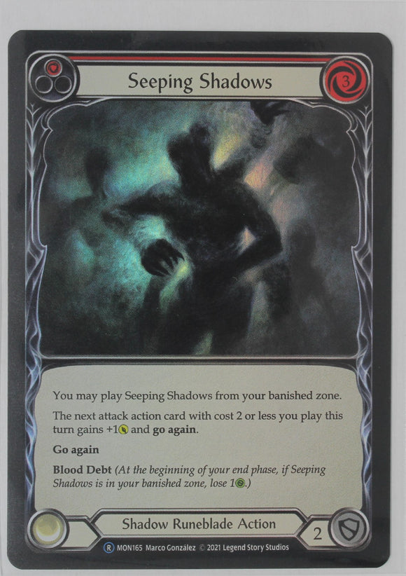 Seeping Shadows (Red) - MON165 - Unlimited Rainbow Foil