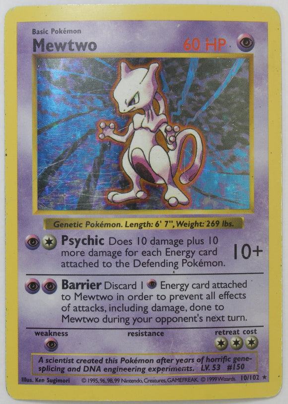 Mewtwo - 10/102 (Holo Rare) - Unlimited