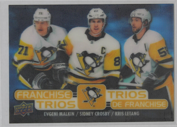 2020-21 - Upper Deck Tim Hortons Collector's Series - Evgeni Malkin / Sidney Crosby / Kris Letang - (Franchise Trios) #T-20