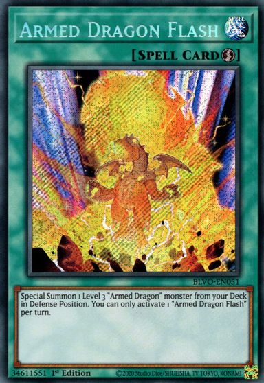 Armed Dragon Flash (Secret Rare) - BLVO-EN051