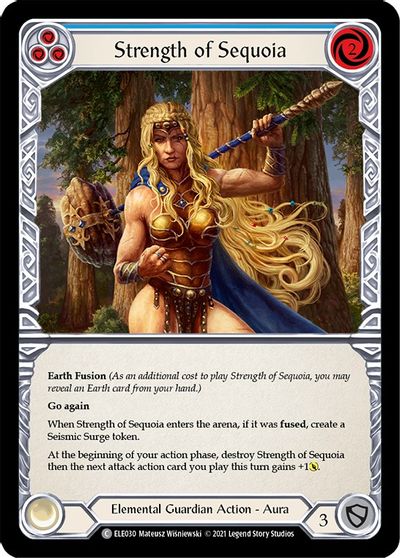 Strength of Sequoia (Blue) - ELE030 - 1st Edition Normal