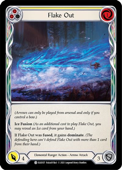 Flake Out (Yellow) - ELE057 - 1st Edition Rainbow Foil