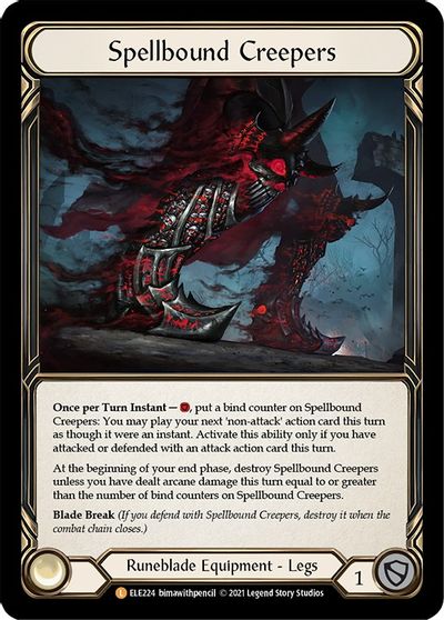 Spellbound Creepers (Legendary) - ELE224 - 1st Edition Cold Foil