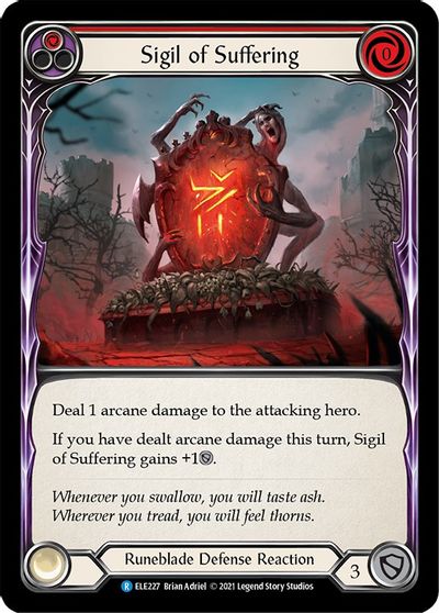 Sigil of Suffering (Red) - ELE227 - 1st Edition Normal