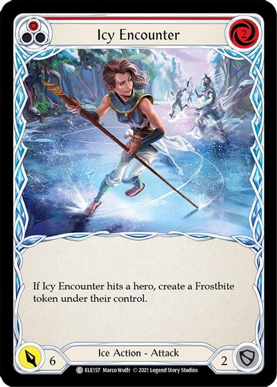 Icy Encounter (Red) - ELE157 - 1st Edition Normal