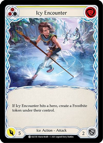 Icy Encounter (Yellow) - ELE158 - 1st Edition Normal