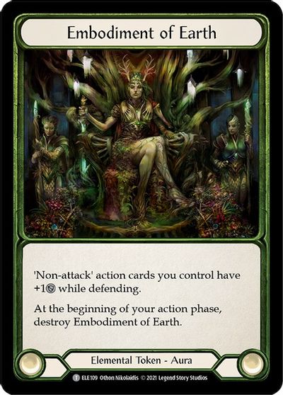 Embodiment of Earth // Shiver (Token) - ELE109 // ELE033 - 1st Edition Normal