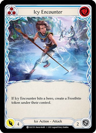 Icy Encounter (Blue) - ELE159 - 1st Edition Normal