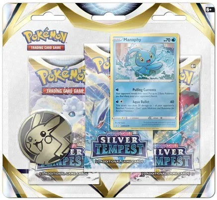 Pokemon: Silver Tempest Single 3 Pack Blister (Manaphy)