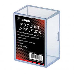 Ultra Pro: 2 Piece Clear Card Storage Box (100ct) (Sealed)