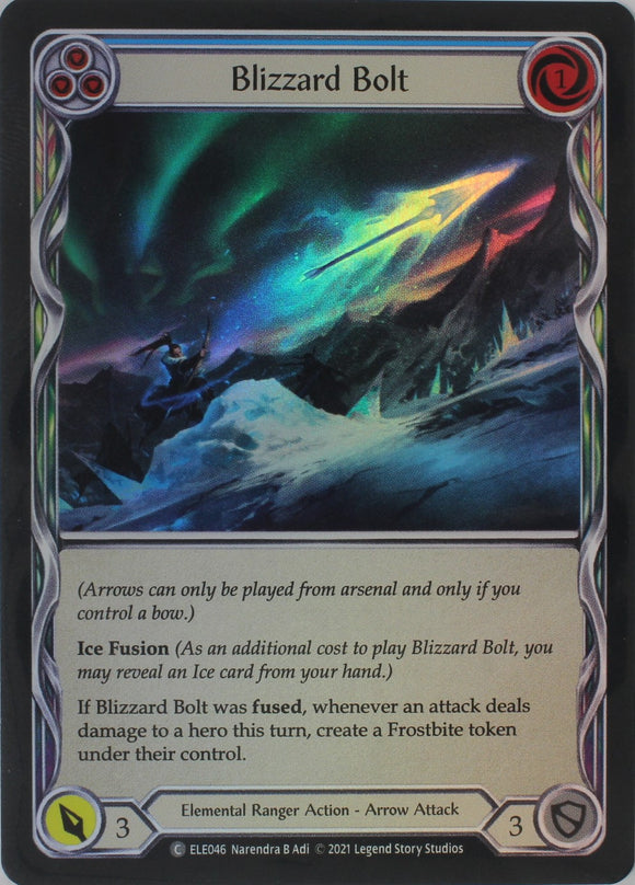 Blizzard Bolt (Blue) - ELE046 - 1st Edition Rainbow Foil