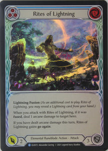 Rites of Lightning (Blue) - ELE072 - 1st Edition Rainbow Foil