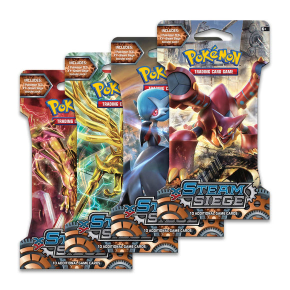 Pokemon: XY Steam Siege Sleeved Booster Pack - Set of 4 (Sealed)