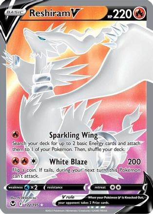 Reshiram V (Full Art) (Ultra Rare) - 172/195