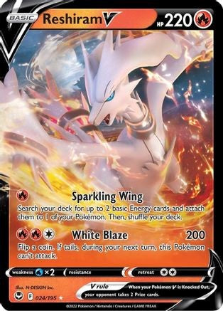 Reshiram V (Ultra Rare) - 024/195