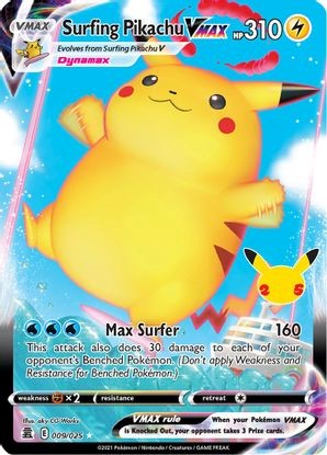 Surfing Pikachu VMAX (Ultra Rare) - 009/025