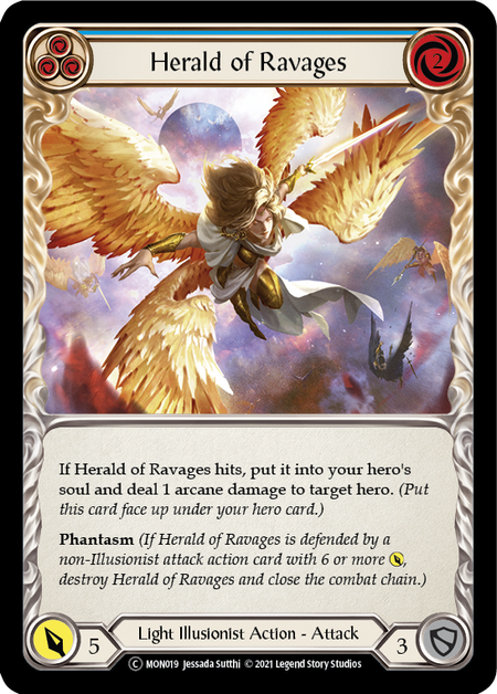 Herald of Ravages (Blue) - MON019 - Unlimited Normal