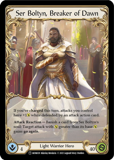 Ser Boltyn, Breaker of Dawn // Boltyn (Token) - MON029 // MON030 - Unl – MK  Cards
