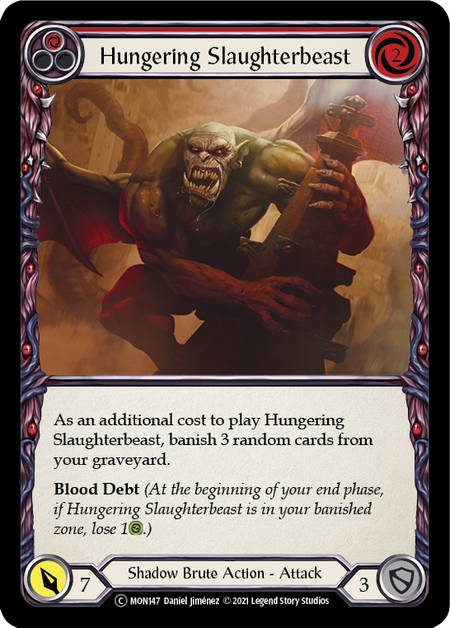 Hungering Slaughterbeast (Red) - MON147 - Unlimited Normal
